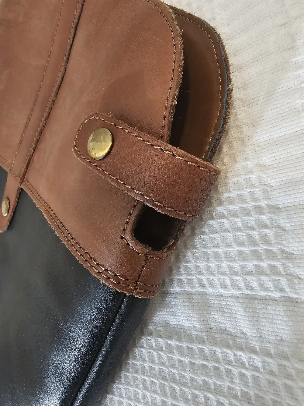 Franco Sarto Black and Brown Two-Tone Over-The-Knee Boots